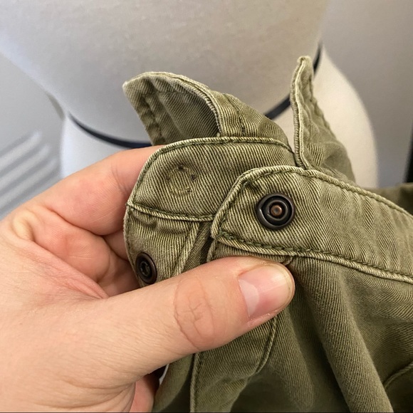 Sanctuary|L|Olive Green Embroidered Utility Button-down Shirt - Picture 11 of 11